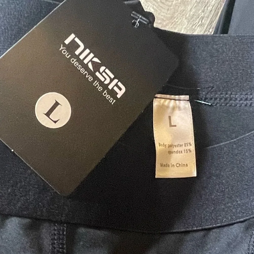 Niksa Mens Black Compression‎ Shorts Athletic Performance Base Layer Size Large